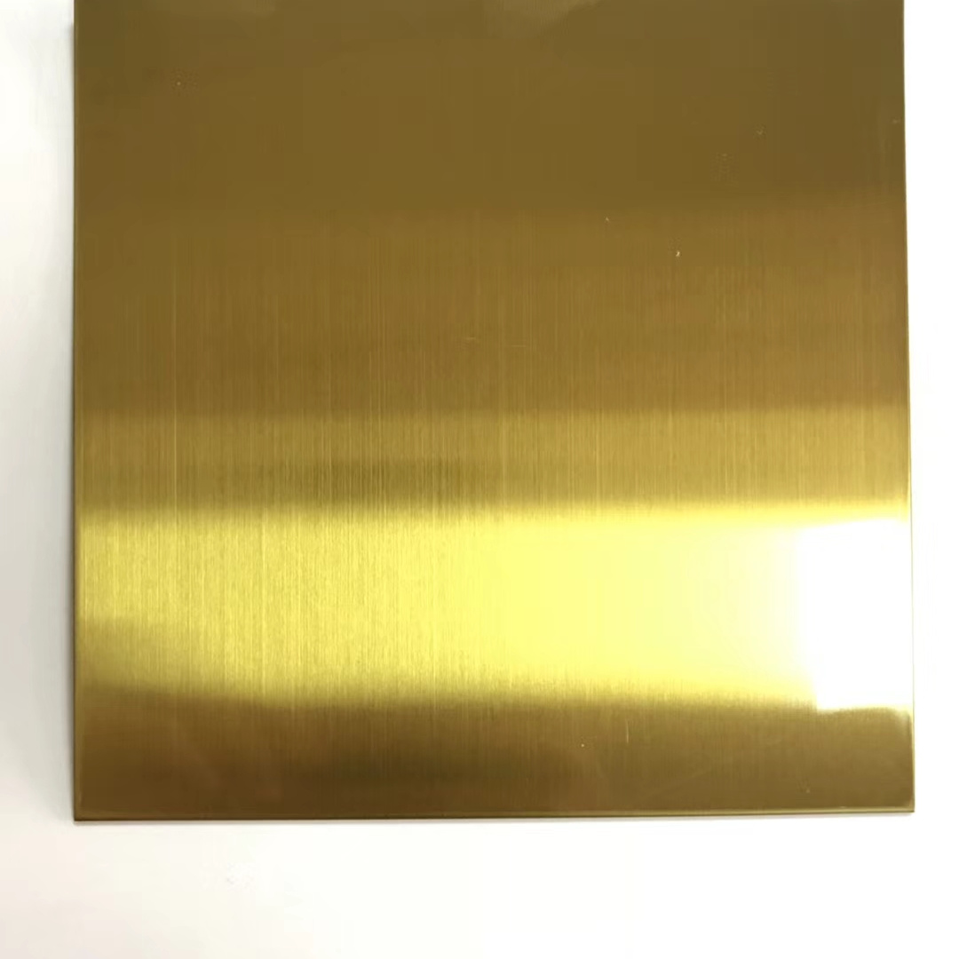 feuille d'or en acier inoxydable