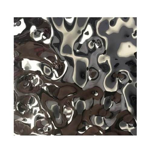 Customized decorative embossed ceiling water ripple stainless steel plate luxury metal stainless steel plate