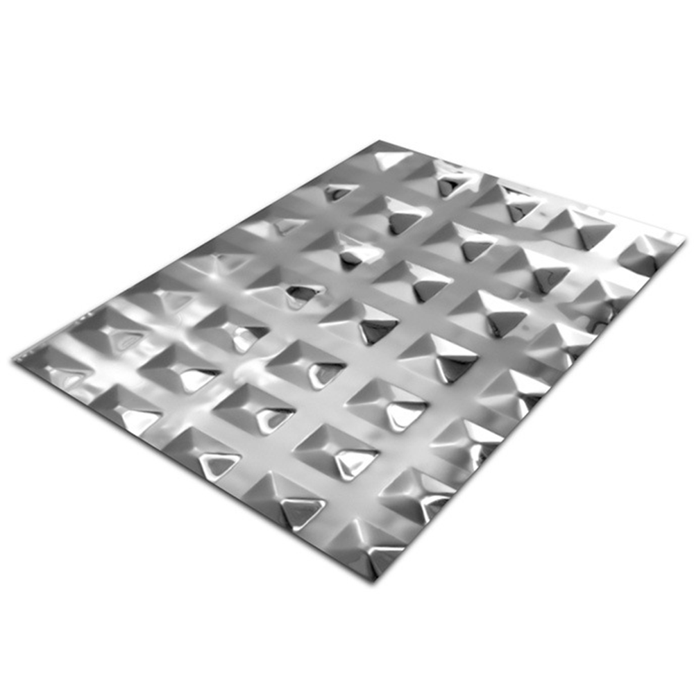 Hot Sale 304 Stainless steel embossed sheet ceiling decoration panel customized decorative plate ASTM